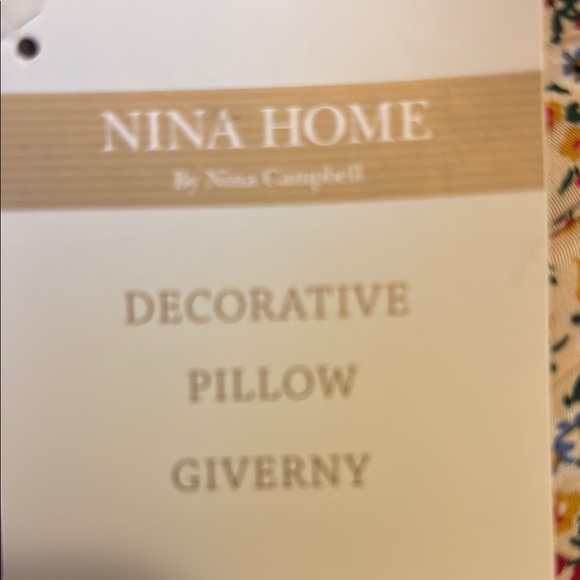 Nina Floral Multicolor Round Pillow - Picture 2 of 4